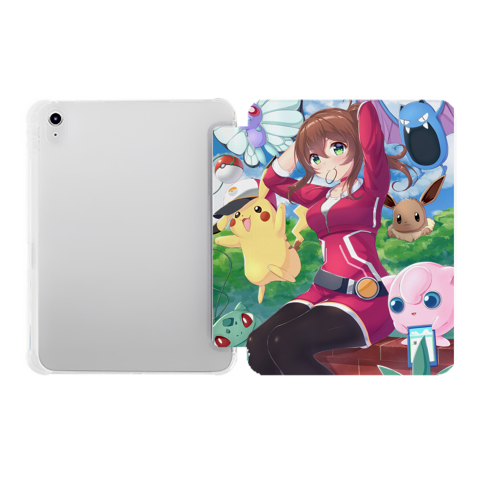 （画像用） ポケットモンスター Pokémon IPad ケース ペン収納付き 三つ折りスタンド PUレザー×シリコン 対応機種9.5/10.5/10.9インチ